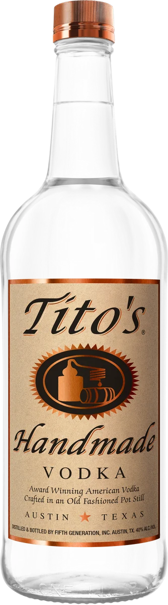 Tito’s Handmade Vodka bottle